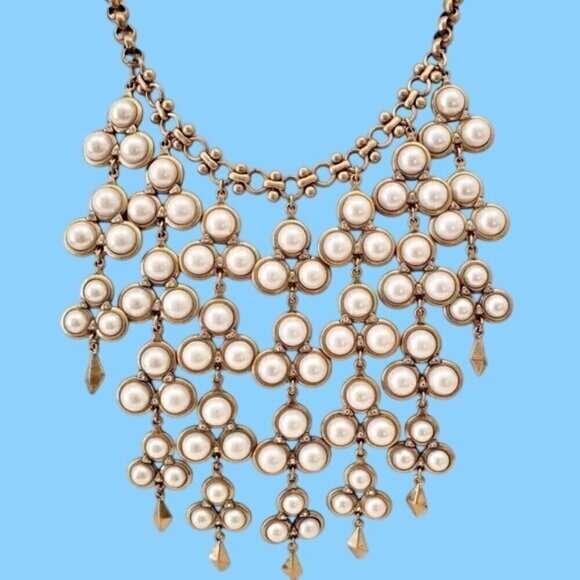 Stella & Dot Jewelry - Stella & Dot Dahlia Pearl Bib Statement Necklace
